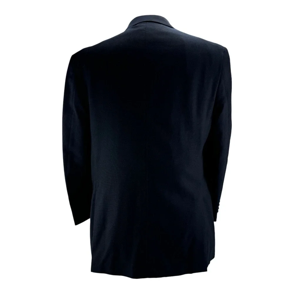 Joseph Abboud 2‎ Button Double Vent Reda Super 110 Wool Blazer 44R Blue w/ Metal
